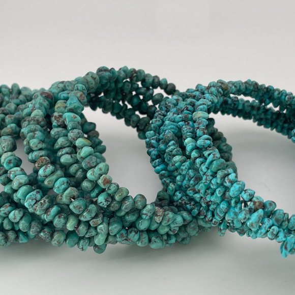 Turquoise and Silver Coil Bracelets - Picture 3 of 5